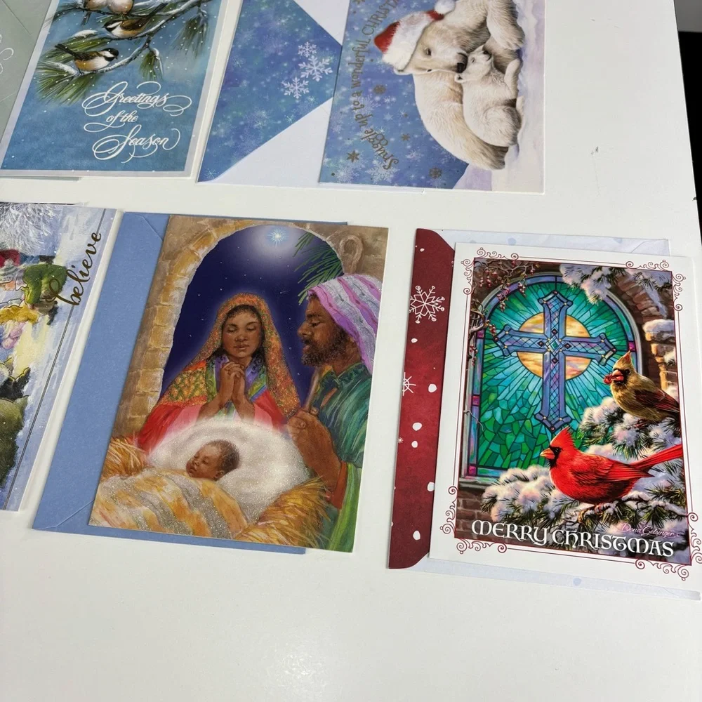 VTG Assorted Holiday Greeting Cards with matching envelopes Set 25